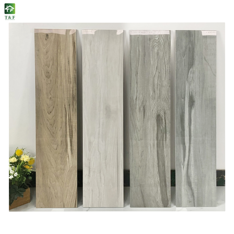 Decorazione all'aperto della porcellana di lucentezza di spessore di legno di superficie delle piastrelle per pavimento 10mm