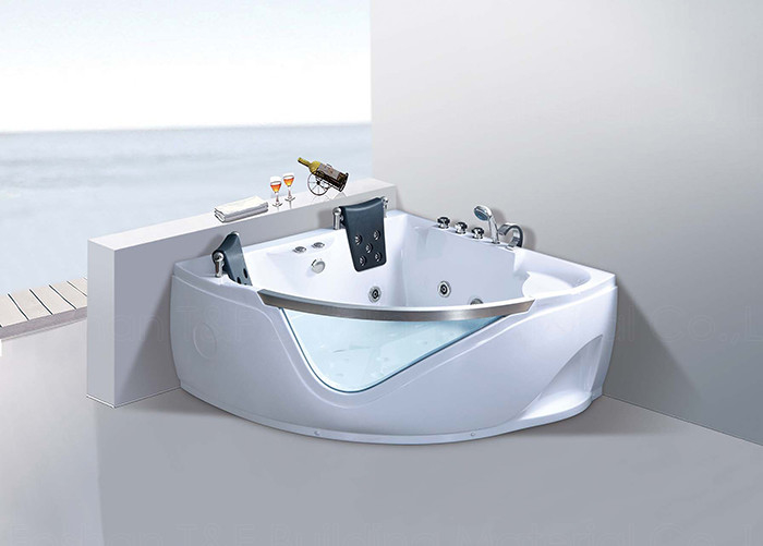 Vasca di Jacuzzi del bagno dell'idromassaggio con un'installazione d'angolo di 2 sedili