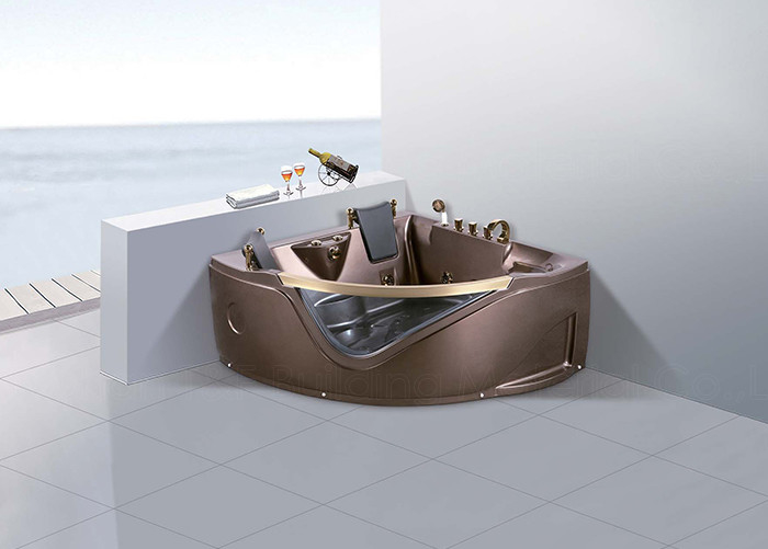 Vasca di Jacuzzi del bagno dell'idromassaggio con un'installazione d'angolo di 2 sedili