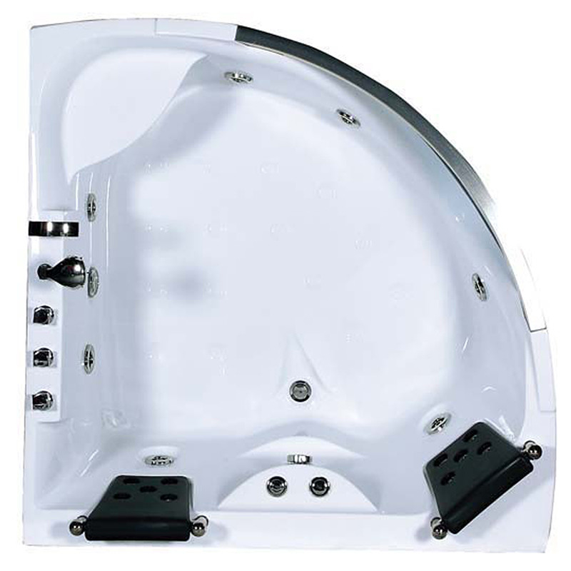 Vasca di Jacuzzi del bagno dell'idromassaggio con un'installazione d'angolo di 2 sedili