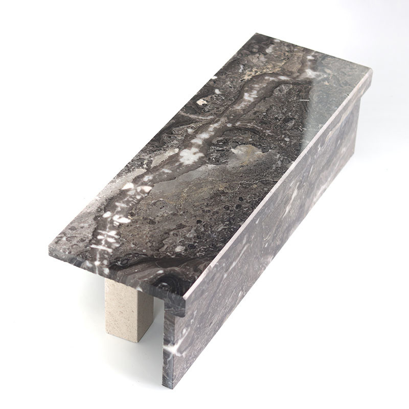 Le piastrelle di ceramica di marmo della scala, anti scala lucida di slittamento piastrella Grey Coloree scuro