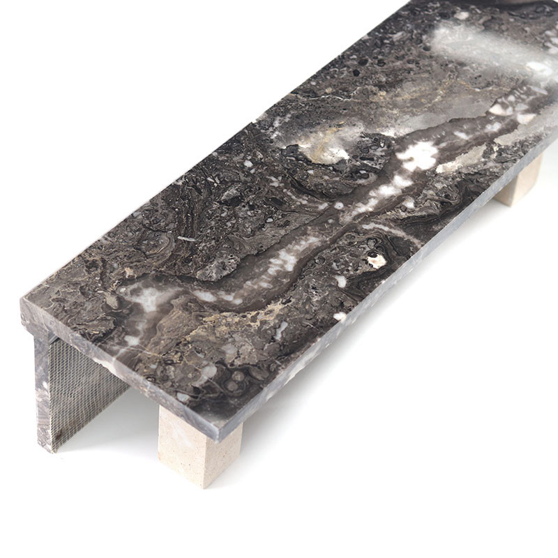 Le piastrelle di ceramica di marmo della scala, anti scala lucida di slittamento piastrella Grey Coloree scuro