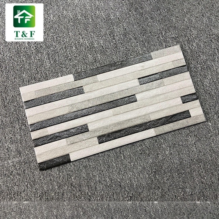 Piastrelle di ceramica lustrate esteriori Coloreee bianco della miscela nera 20 x 40