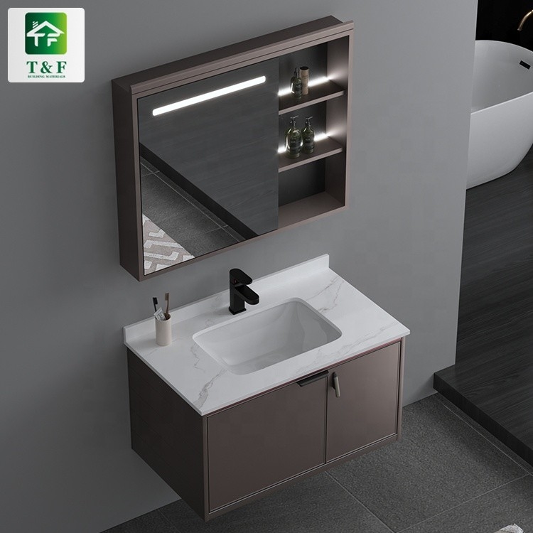 Coloreee solido di rivestimento del bagno di vanità del Governo acrilico delle unità con il cassetto