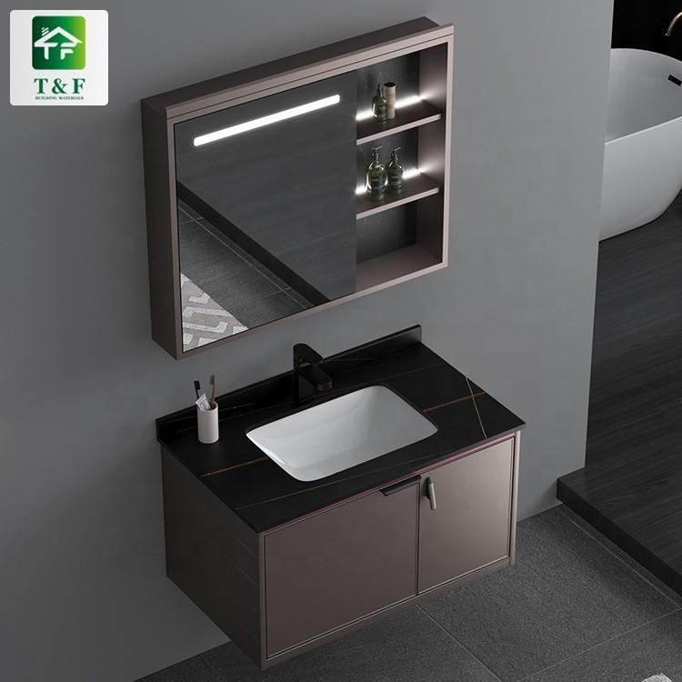 Coloreee solido di rivestimento del bagno di vanità del Governo acrilico delle unità con il cassetto